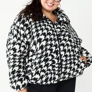 CUTE and STYLISH !!!! Oversized Cropped Sherpa Jacket Very Warm and Cute!!!!!